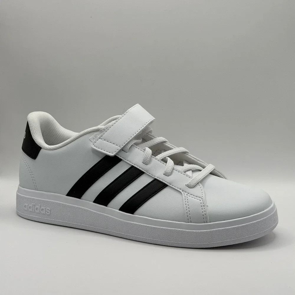 Adidas Grand Court 2.0 EL K White/Black Kid's Sneakers - Size 5 NWB GW6521